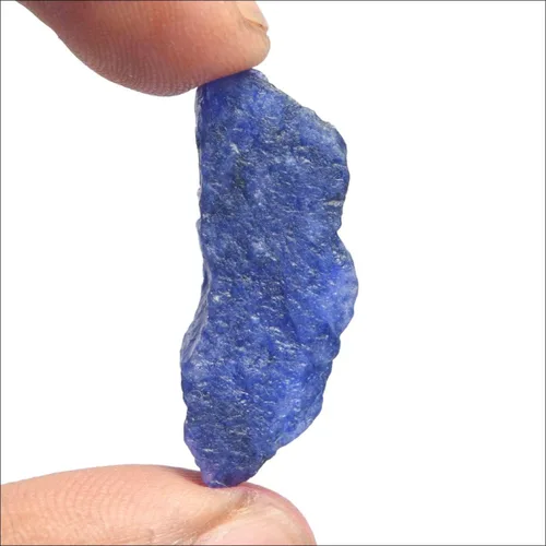 Vista 2 de GEMHUB Cristal curativo de zafiro azul raro de 23.00 Ct piedra preciosa natural de zafiro lapidario crudo, Gema, azul