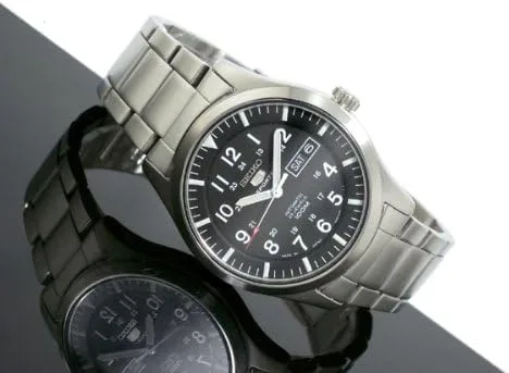 Vista 4 de SEIKO Reloj automático para hombre Hecho en Japón Negro SNZG13J1, Negro -, Automático