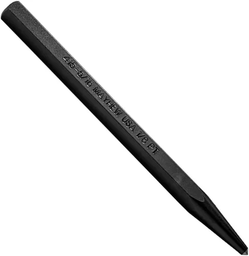 Vista 4 de Mayhew Tools 24008 Punzón central, 1/4" - 6 mm x 5-1/2", acabado de óxido negro