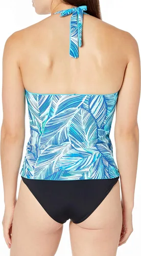 Vista 2 de La Blanca Traje de baño tankini con cuello en V para mujer Planta/Hojas de boceto