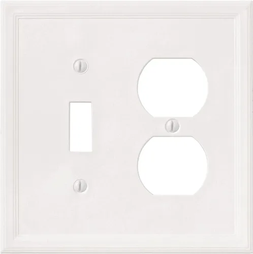 Vista 18 de Cubiertas de interruptor de luz, placas aisladas de pared de palanca única para enchufes eléctricos, placas de interruptor único de 1 banda