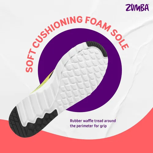 Vista 3 de ZUMBA Air Funk - Zapatos de baile para mujer, tenis de fitness