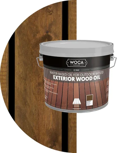 Vista 26 de WOCA Comprobador de aceite de madera exterior de Dinamarca, aceite penetrante a base de agua para superficies de madera al aire libre, muestra