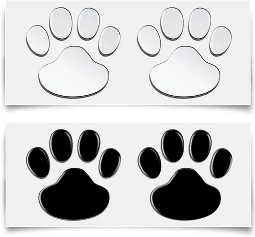 Vista 7 de AKOAK 4 calcomanías 3D con estampado de pata de perro, calcomanías para insignia de automóvil, calcomanías para parachoques de ventana de automóvil