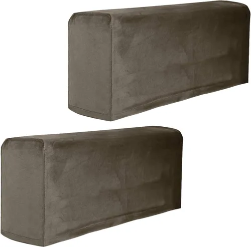 Vista 12 de Garneck 2 fundas de tela elástica para reposabrazos antideslizantes, de elastano, para sillón reclinable, protector de muebles, color beige