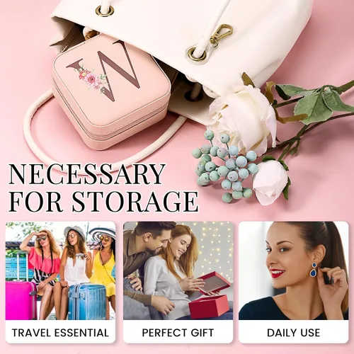 Vista 7 de Regalos de Navidad 2023, estuche de joyería imprescindible de viaje, accesorios de viaje esenciales de vacaciones para mujeres, adolescentes, niñas