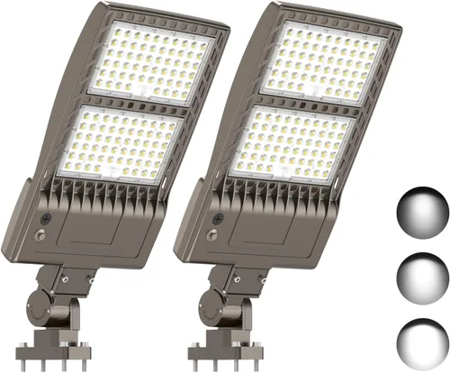 Vista 13 de KUKUPPO Luz LED de estacionamiento de 200 W, luz de poste de estacionamiento de grado industrial con certificación DLC UL, luz LED caja de zapatos