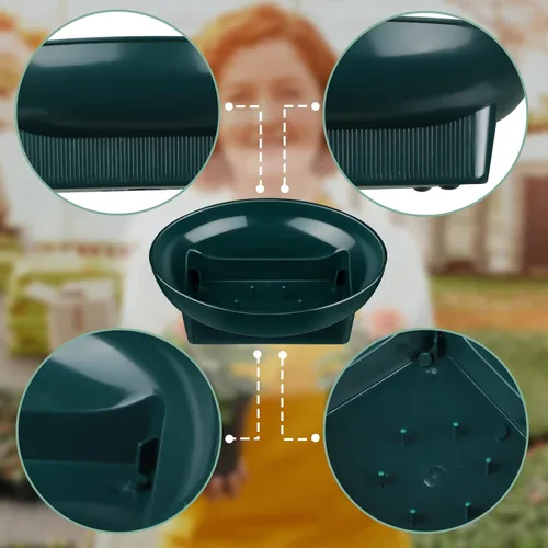 Vista 3 de Karenhi 12 cuencos florales verdes para arreglos florales, cuencos de espuma floral de 6.3 pulgadas para arreglos, vacaciones, bodas, suministros