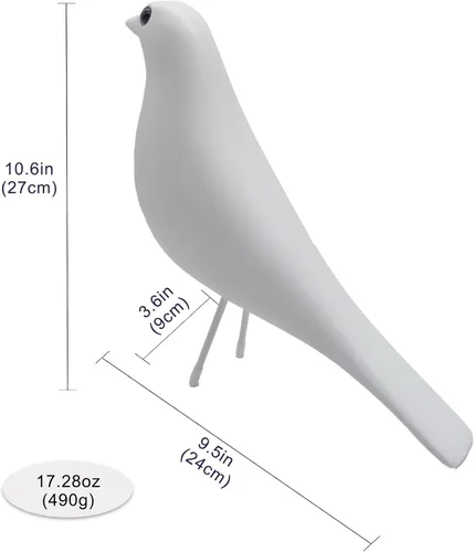 Vista 2 de Figuras modernas de pájaros de mediados de siglo, esculturas decorativas para sala de estar, estante, manto, soporte de TV, mesa, mesita de noche