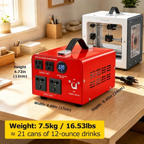 Vista 3 de Convertidor de voltaje 3000W transformador reductor 220v a 110v 120v hasta