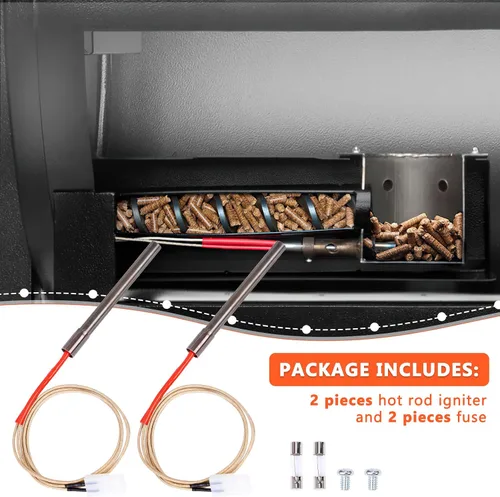 Vista 6 de Paquete de 2 kits de repuesto de encendedor de varilla caliente para parrillas de pellets de madera Pit Boss y Camp Chef, reemplazo