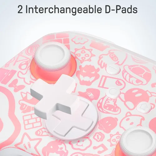 Vista 8 de FUNLAB Firefly Patrón luminoso Switch Pro Controlador inalámbrico compatible con Nintendo SwitchOLEDLite, mando a distancia Bluetooth con 7