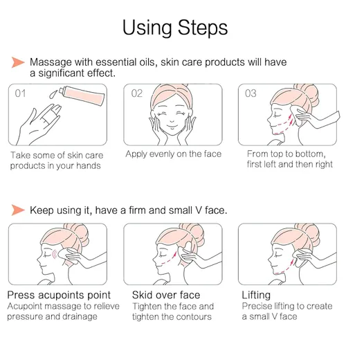 Vista 4 de Gua Sha - Herramientas faciales de guasha negra para cuidado de la piel, cara, cuerpo, aliviar las tensiones musculares, reducir la hinchazón