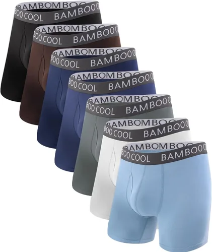Vista 10 de BAMBOO COOL Men's Cooling Underwear Ultra Soft Breathable Boxer Briefs Pack