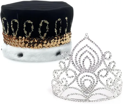 Vista 9 de Corona de terciopelo con lentejuelas y Amelia Tiara Royalty Set