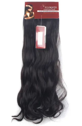 Vista 5 de Extensiones de cabello ondulado, doble trama, 7 piezas con 16 clips, largo de 24 pulgadas