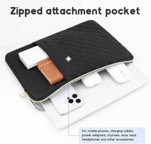 Vista 5 de Funda para portátil 13 pulgadas-Funda protectora para MacBook Pro de 14 Negro