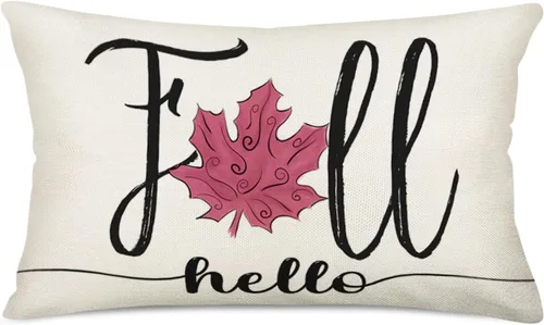 Vista 7 de Fukeen Hello Pumpkin - Fundas de almohada lumbar de 12 x 20 pulgadas con saludo de temporada, calabazas de otoño, decoración de granja, fundas