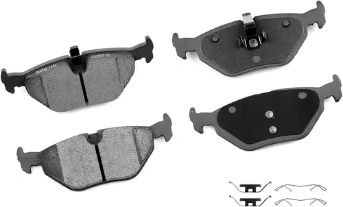 Vista 35 de cciyu Juego de pastillas de freno delanteras de cerámica profesional D681 para BMW 530i, 97-03 para BMW 540i, 95 97-01 para BMW 740i, 95-01 para BMW