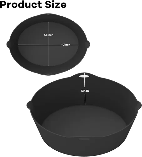 Vista 8 de Forros de Silicona Compatibles con Ollas de Cocción Lenta/Slow Cookers de 7 a 8 Cuartos, Inserto Divisor de Olla de Cocción Lenta Compatible