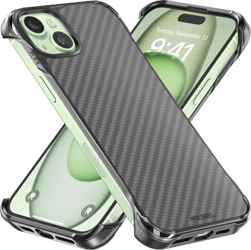 Vista 8 de REBEL Funda para iPhone 14 Plus [Serie de fibra de aramida Gen-4] Fuerte compatible con MagSafe, esquinas protectoras a prueba de golpes, botones