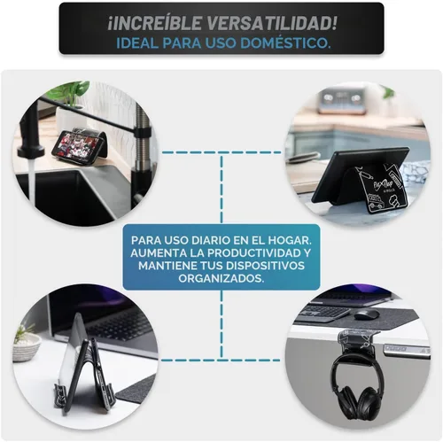 Vista 4 de AirGLO Flex Flap - Soporte de teléfono portátil ajustable para viajes, hogar, escritorio, cama, cinta de correr, iPad, tableta Pro