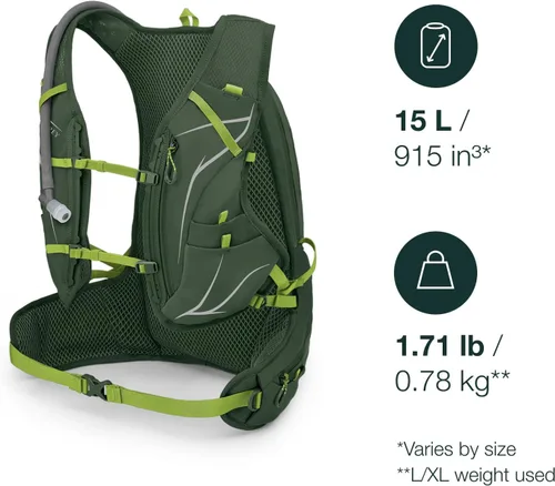 Vista 2 de Osprey Duro 15L - Chaleco de hidratación para hombre con depósito hidráulico