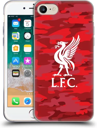 Vista 55 de Head Case Designs Funda de gel con licencia oficial del Liverpool Football Club Away Colourways Crest Camou [protección de grado militar] compatible