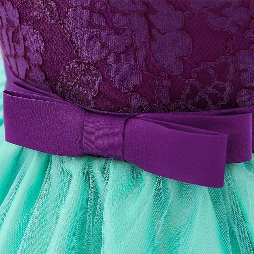 Vista 4 de Baby Girl Lace Tutu Dress Infant Toddler Wedding Flower Girl Dress First Birthday Formal Pageant Christening Dresses