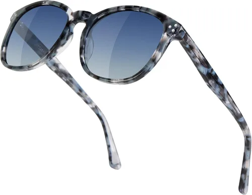 Vista 26 de Gafas de sol polarizadas para mujer con protección UV para mujer, a la moda, grandes sombras con marco de acetato BC2110