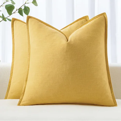 Vista 43 de MIULEE - Fundas de almohada decorativas de lino de 18 x 18 pulgadas, color verde aguamarina