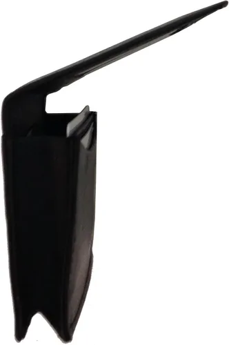 Vista 5 de Cartera negra de cuero para tarjeta de crédito y identificación con diseño delgado, Negro -, Compacto