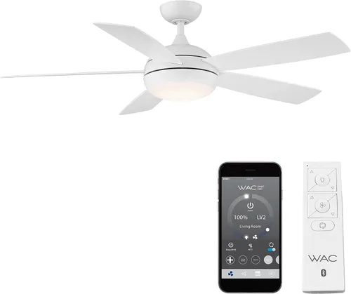 Vista 14 de WAC F-005L-BN Odyssey - Ventilador de techo de 52 pulgadas con luces LED y control remoto, níquel cepillado cepillado níquel