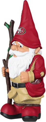 Vista 2 de FOCO NFL Team Logo Holding Stick Garden Statue Outdoor Gnome Varios