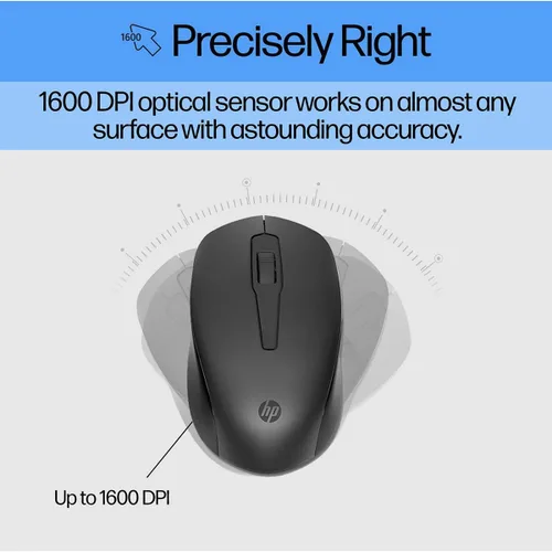 Vista 8 de HP Combo de teclado y mouse inalámbricos 330 - Receptor USB inalámbrico de 2.4 Ghz - Teclas Chiclet, 12 atajos de teclado - Mouse multisuperficie