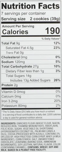 Vista 2 de Dare Galletas, Crema de chocolate, 10.2 oz (cfuda)