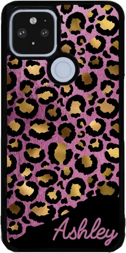 Vista 9 de Funda de goma negra personalizada de piel de leopardo color oro rosa compatible con Google Pixel 10, 10 Pro, 10 Pro XL, 9a, 9 Pro, Pixel 9, Pixel 9