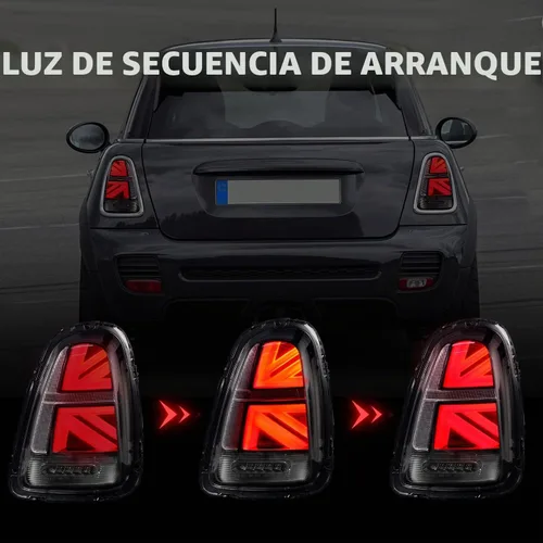 Vista 3 de Luces traseras para 2007-2013 Mini Cooper y Coopers Hatchback R56 R57 R58 Transparente