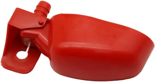 Vista 8 de 12 tazas de agua de codorniz para palomas, bebedero automático para pájaros para jaula, cría de aves de corral (rojo)