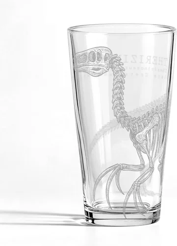Vista 6 de LumEngrave PTERANODON SKELETON - Vaso de cerveza grabado, diseño de dinosaurio volador, pájaro jurásico, cretácico, Rex, paleontología, gran idea