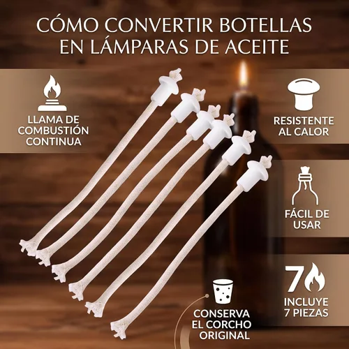 Vista 4 de 7 piezas de mecha de queroseno de calor, lámpara de mecha de lámpara de mecha de lámpara de cerámica de núcleo de algodón, reemplazo de mechas