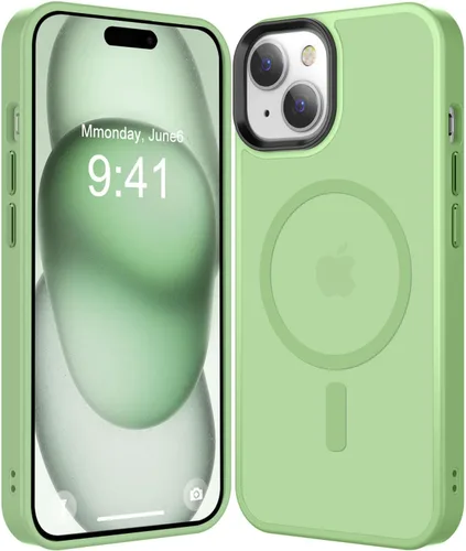 Vista 33 de Fuerte magnético para iPhone 11, compatible con Magsafe, [resistente a caídas de 13 pies] Funda trasera translúcida mate con sensación de piel