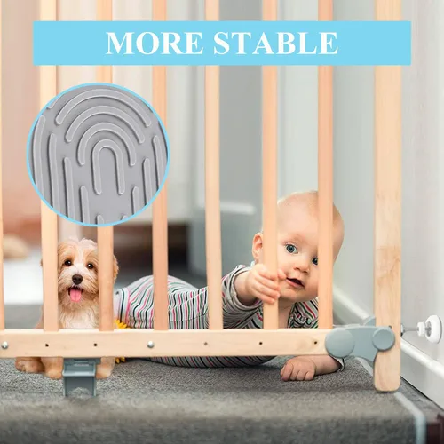 Vista 5 de Juego de 2 adaptadores M10 para puerta de bebé con protector de pared, extensor de puerta de bebé de 0.394 in, barras de husillo roscadas, pieza