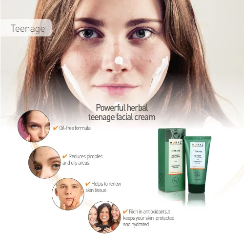 Vista 3 de Moraz Polygonum - Crema facial que ayuda a reducir los problemas de piel grasa de los adolescentes, crema facial, hidratante facial, tratamiento