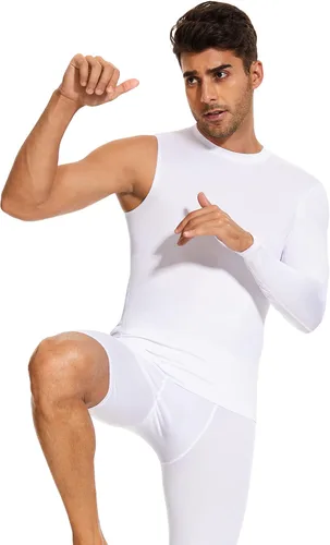 Vista 7 de Koalarun Basketball Compression Shirt for Men One Arm Long Sleeve Athletic Shirts Sport Workout Baselayer Undershirt