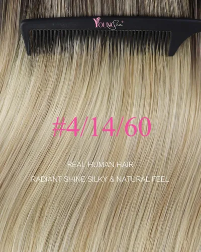 Vista 36 de YoungSee Extensiones de Cabello Humano con Cinta Balayage Extensiones de Cabello con Cinta Marrón Oscuro Extensiones de Cabello con Cinta Ombre