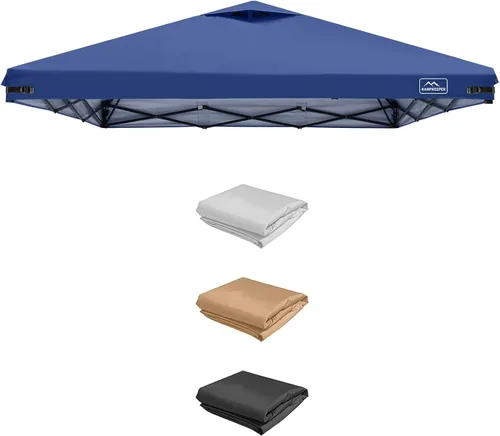 Vista 48 de KAMPKEEPER Cubierta de Repuesto Superior para Carpa Toldo Emergente con Ventilación de Aire y Correa Elástica Ajustable, Poliéster Resistente a Azul