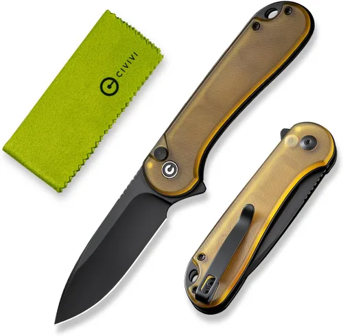 Vista 9 de CIVIVI Elementum II - Navaja de bolsillo plegable, hoja de acero Nitro-V de 2.96 pulgadas, mango G10, cuchillo utilitario con clip de bolsillo Negro