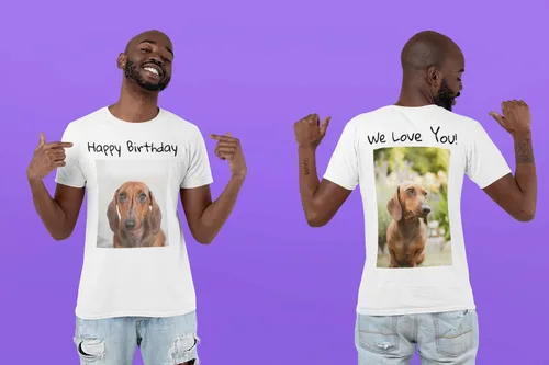 Vista 5 de Design Your OWN - Camiseta personalizada para añadir a tu foto con texto impreso