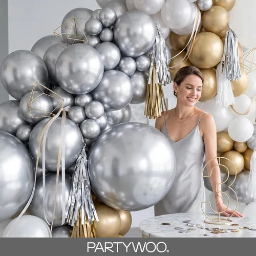 Vista 266 de PartyWoo 50 globos de látex color piel albaricoque, globos de helio boho de Albaricoque-f05